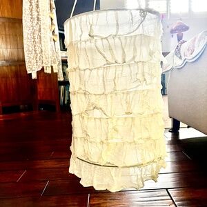Three Unique Very Large Cotton Flutter Hanging Lamp/Lantern